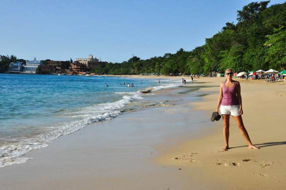A bela e simpática praia de Sosúa, na costa norte da República Dominicana